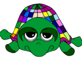 Coloring page Turtle painted bysayde