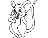 Coloring page Mouse painted by2
