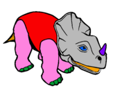 Coloring page Triceratops II painted byreubenb