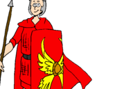 Coloring page Roman soldier II painted byDaniel