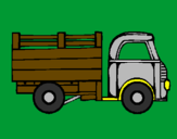 Coloring page Pick-up truck painted bykelan