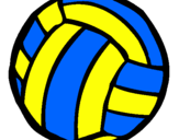 Coloring page Volleyball ball painted by MARILIZA