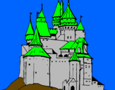 Coloring page Medieval castle painted bypablo