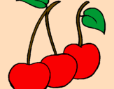 Coloring page cherries painted bymilagros