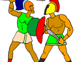 Coloring page Gladiator fight painted byThomas