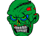 Coloring page Zombie painted bykelan