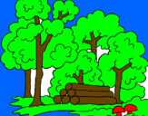 Coloring page Forest painted bychristian