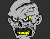 Coloring page Zombie painted bymario