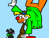 Coloring page Clown and dog painted byXevi-alonso-sanchez