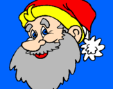 Coloring page Father Christmas face painted bydaniel