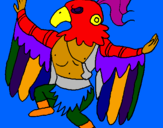Coloring page Mayan shaman painted byjustin