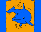 Coloring page Dolphin painted bynoa