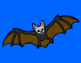 Coloring page Flying bat painted bysheila gomz
