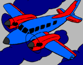 Coloring page Light aircraft painted bycaue