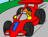 Coloring page Racing car painted bykelan