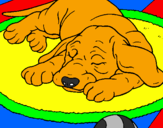 Coloring page Sleeping dog painted byGabriel-alonso-sanchez