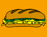 Coloring page Vegetable sandwich painted bykelan
