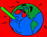 Coloring page Global warming painted bygena