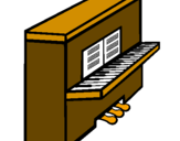 Coloring page Piano painted bykelan