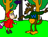 Coloring page Little red riding hood 5 painted byMiss