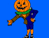 Coloring page Jack-o-lantern painted byanonymous