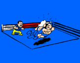 Coloring page Fighting in the ring painted bydaniel