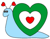 Coloring page Heart snail painted bysandy