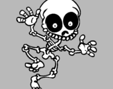 Coloring page Happy skeleton 2 painted byleonardo