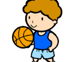 Coloring page Basketball player painted byGIULIA