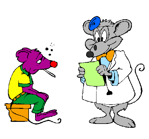Doctor and mouse patient
