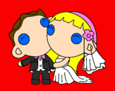 Coloring page Just married II painted byemelia