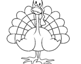 Coloring page Turkey painted bynina