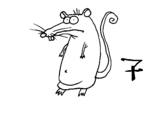 Coloring page Rat painted bymariela 