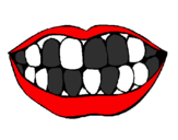Coloring page Mouth and teeth painted byhaha