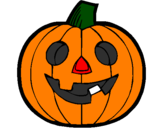Coloring page Pumpkin IV painted byh