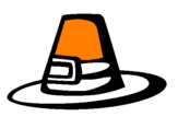 Coloring page Pilgrim hat painted byjulia