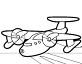 Coloring page Plane with propellers painted bysimoncino