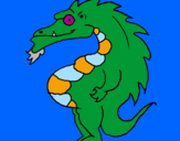 Coloring page Potbellied dragon painted byreubenb