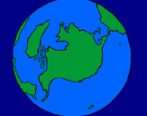 Coloring page Planet Earth painted byaaricia