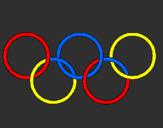 Coloring page Olympic rings painted byopaa