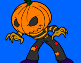 Coloring page Jack-o painted byhalloween