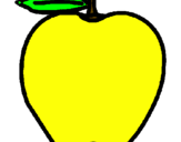 Coloring page apple painted byallys