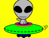 Coloring page Alien painted byjesus