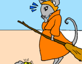 Coloring page The vain little mouse 2 painted byanon