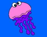 Coloring page Jellyfish 2 painted byshark eat shrimp