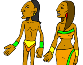 Coloring page Itza tribe painted byemelia