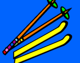 Coloring page Ski Poles painted byfabio  brescia
