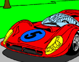Coloring page Car number 5 painted byboaz