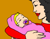 Coloring page Mother and daughter II painted byMADI524