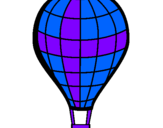 Coloring page Hot-air balloon painted by boaz and lily bro sis